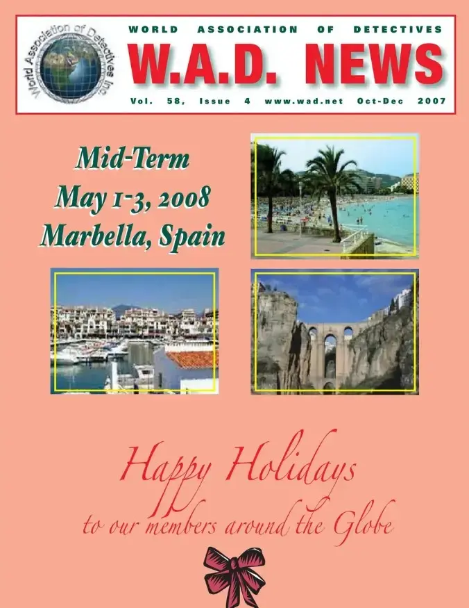 World Association of Detectives December 2007 publication cover