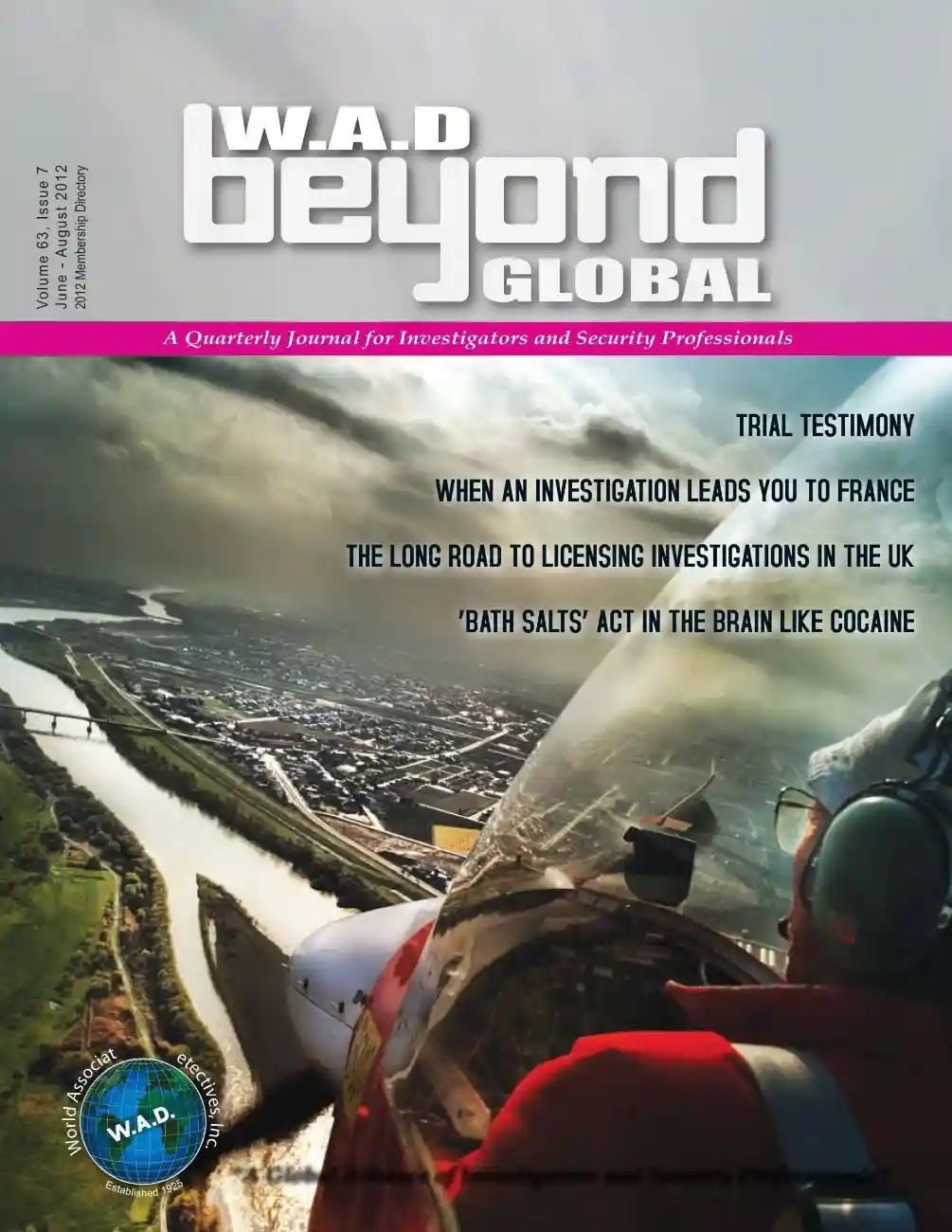 World Association of Detectives June to August 2012 cover issue