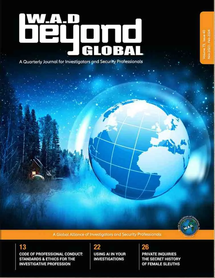 World Association of Detectives December edition cover publication