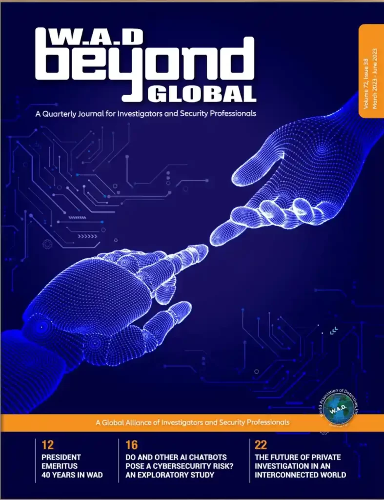 WAD July 2023 cover featuring international detectives network publication
